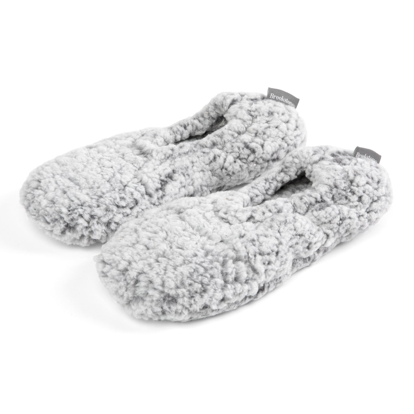 Brookstone Nap Super Soft Heathered Sherpa Footies
