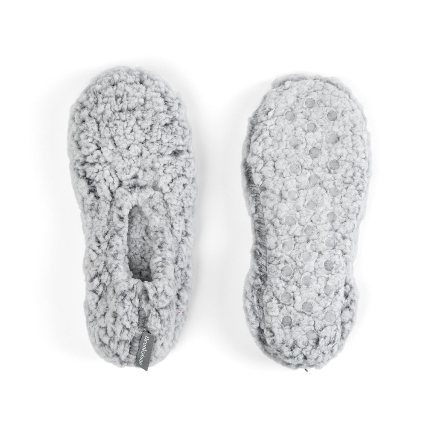 Brookstone Nap Super Soft Heathered Sherpa Footies