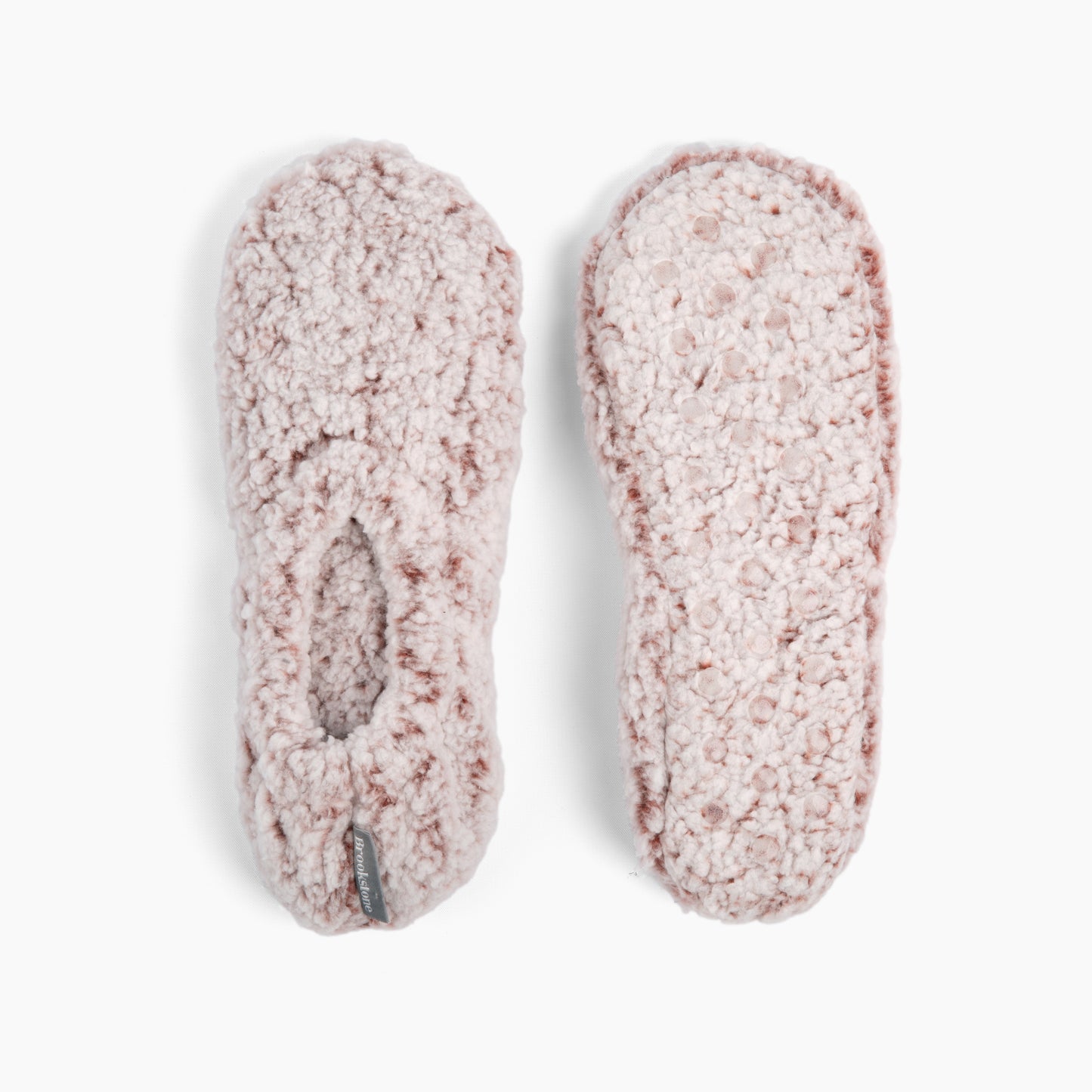 Brookstone Nap Super Soft Heathered Sherpa Footies