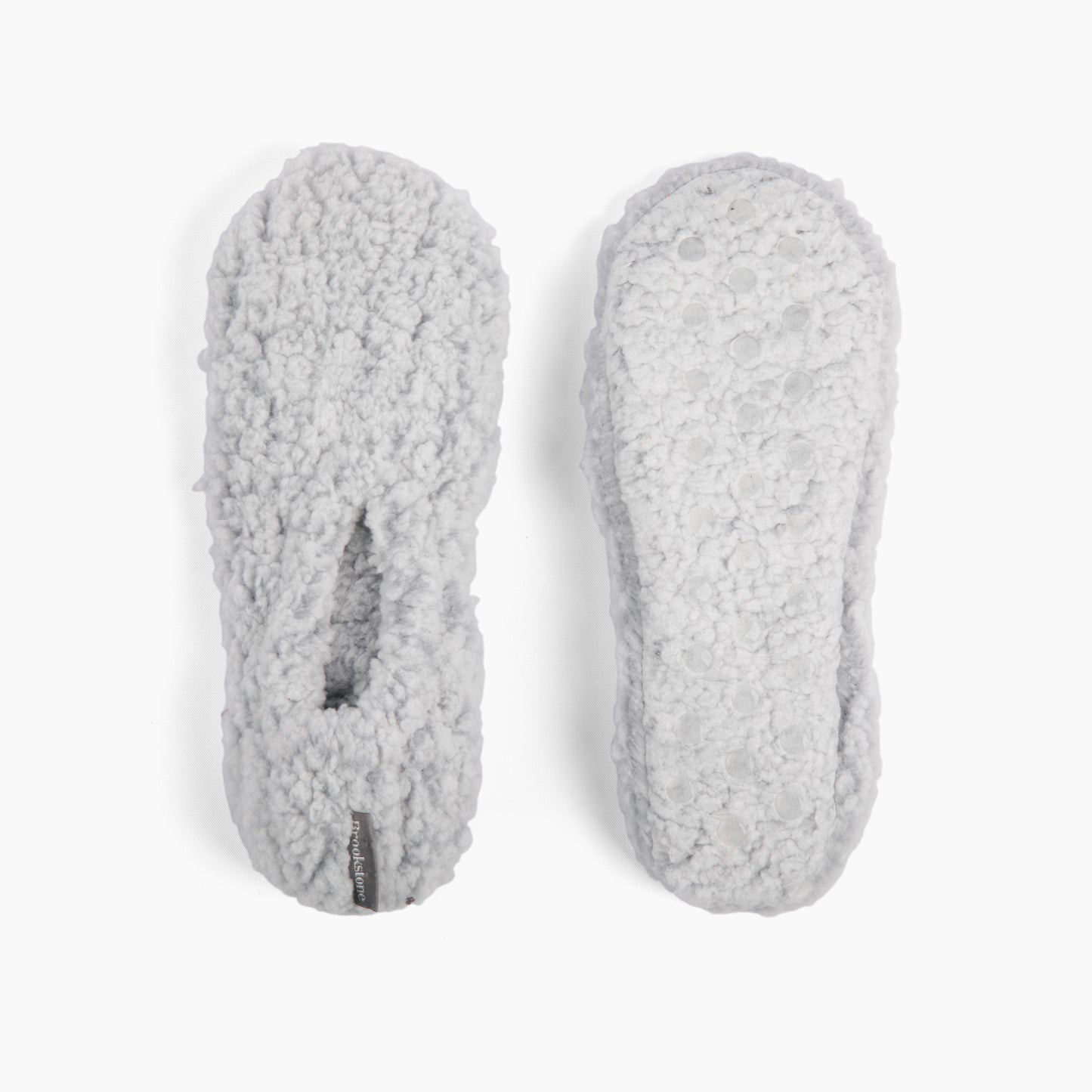 Brookstone Nap Super Soft Heathered Sherpa Footies