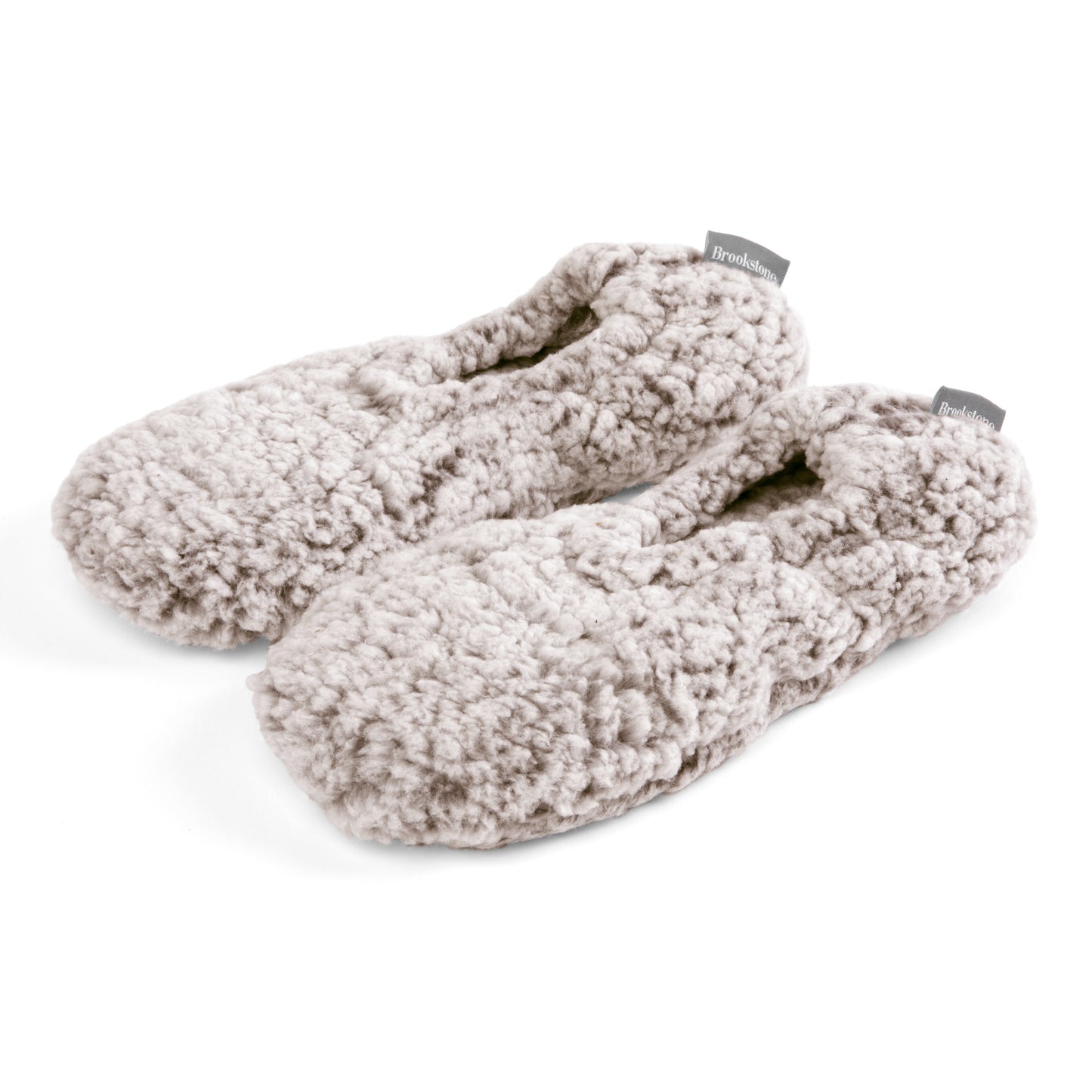 Brookstone Nap Super Soft Heathered Sherpa Footies