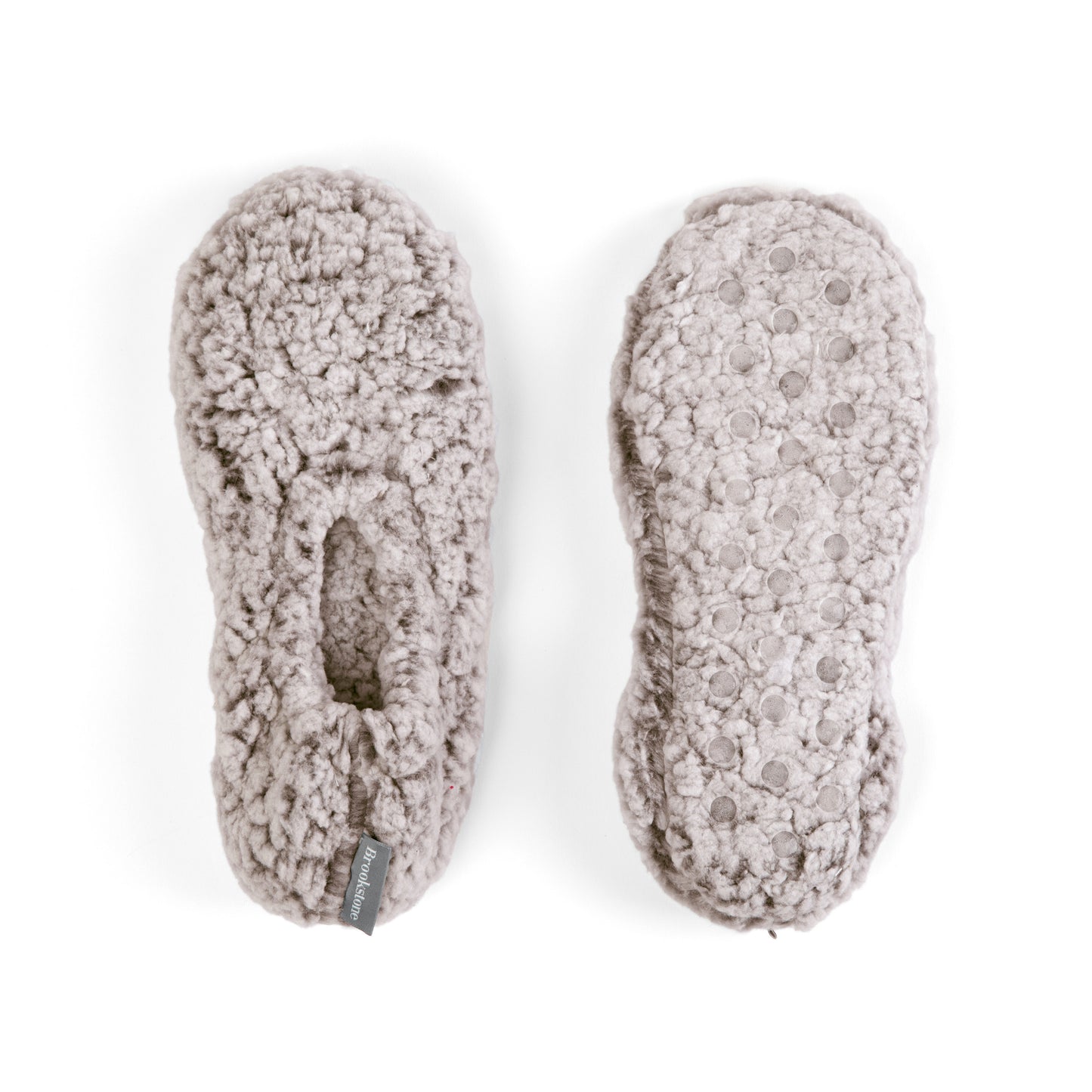 Brookstone Nap Super Soft Heathered Sherpa Footies