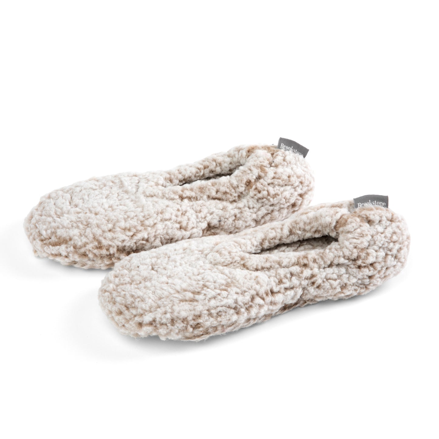 Brookstone Nap Super Soft Heathered Sherpa Footies