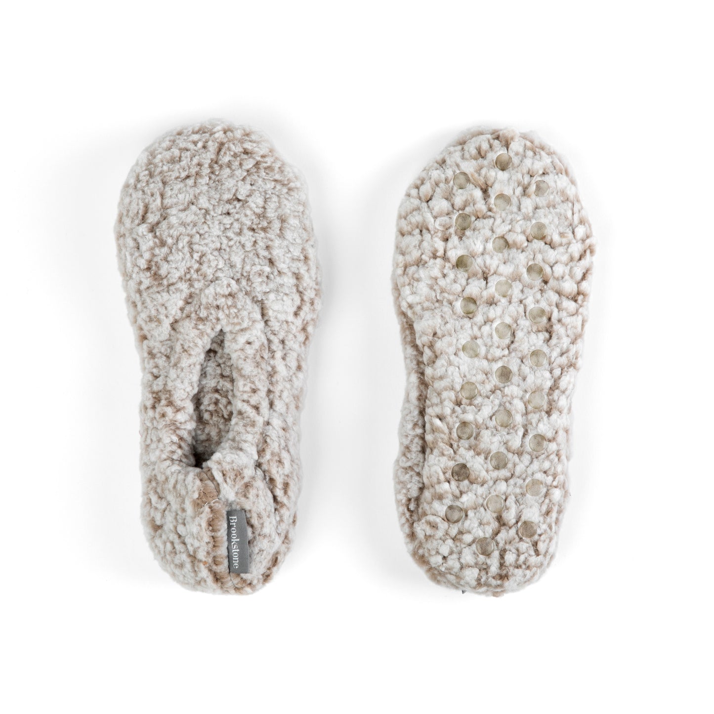 Brookstone Nap Super Soft Heathered Sherpa Footies