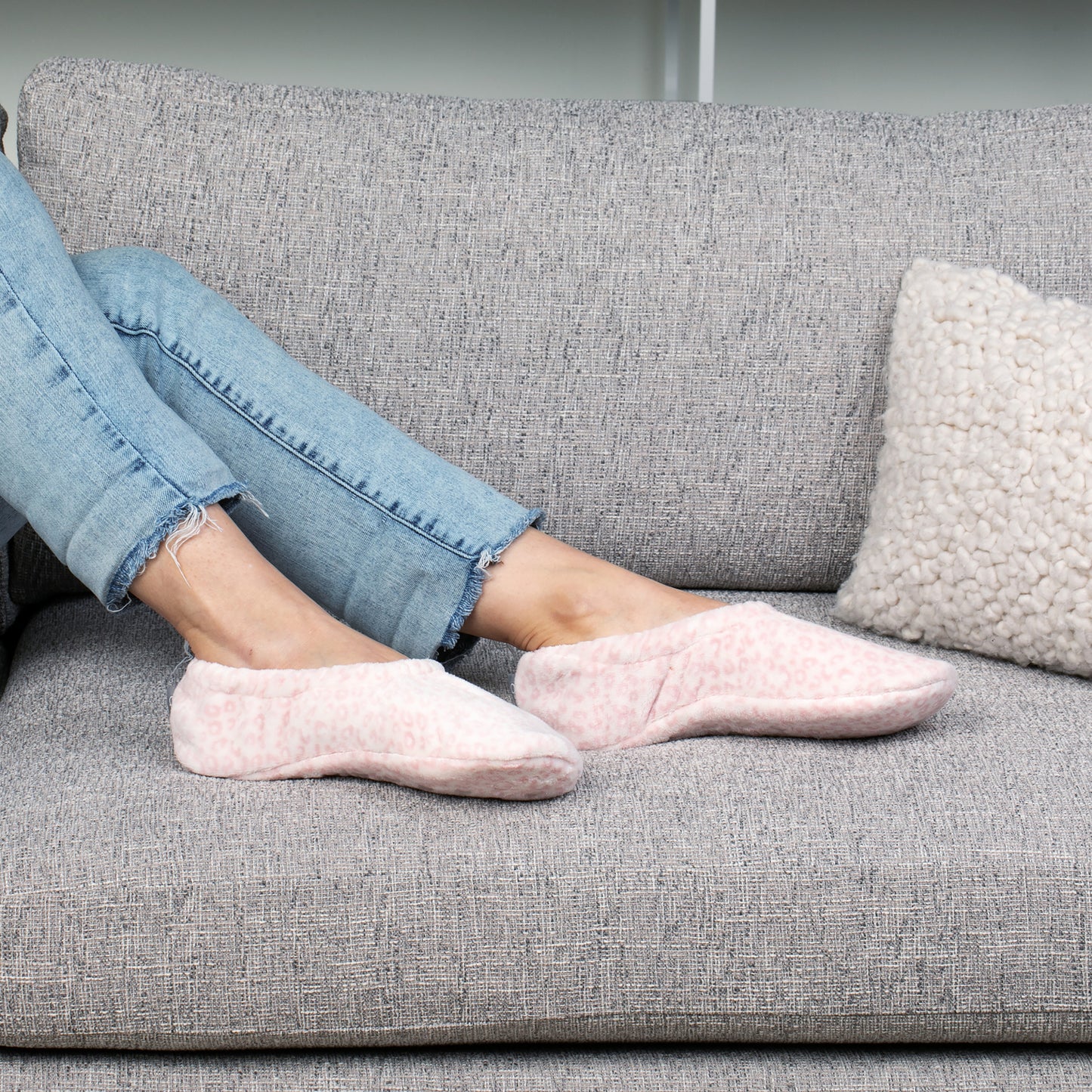 Brookstone Printed Plush Footie Cheetah