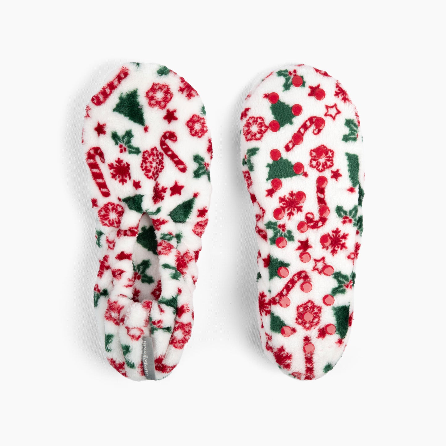 Brookstone Holiday Icon Printed Plush Footies
