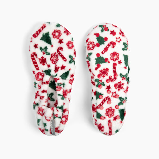 Brookstone Holiday Icon Printed Plush Footies