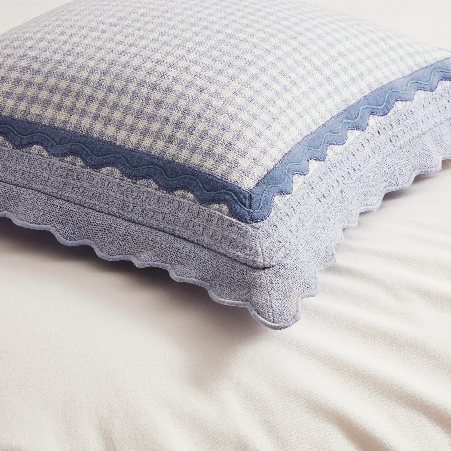 Peri Home Gingham Scallop Decorative Pillow