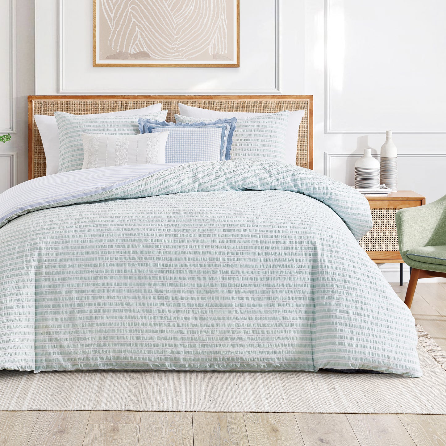 Peri Home Gingham Scallop Decorative Pillow