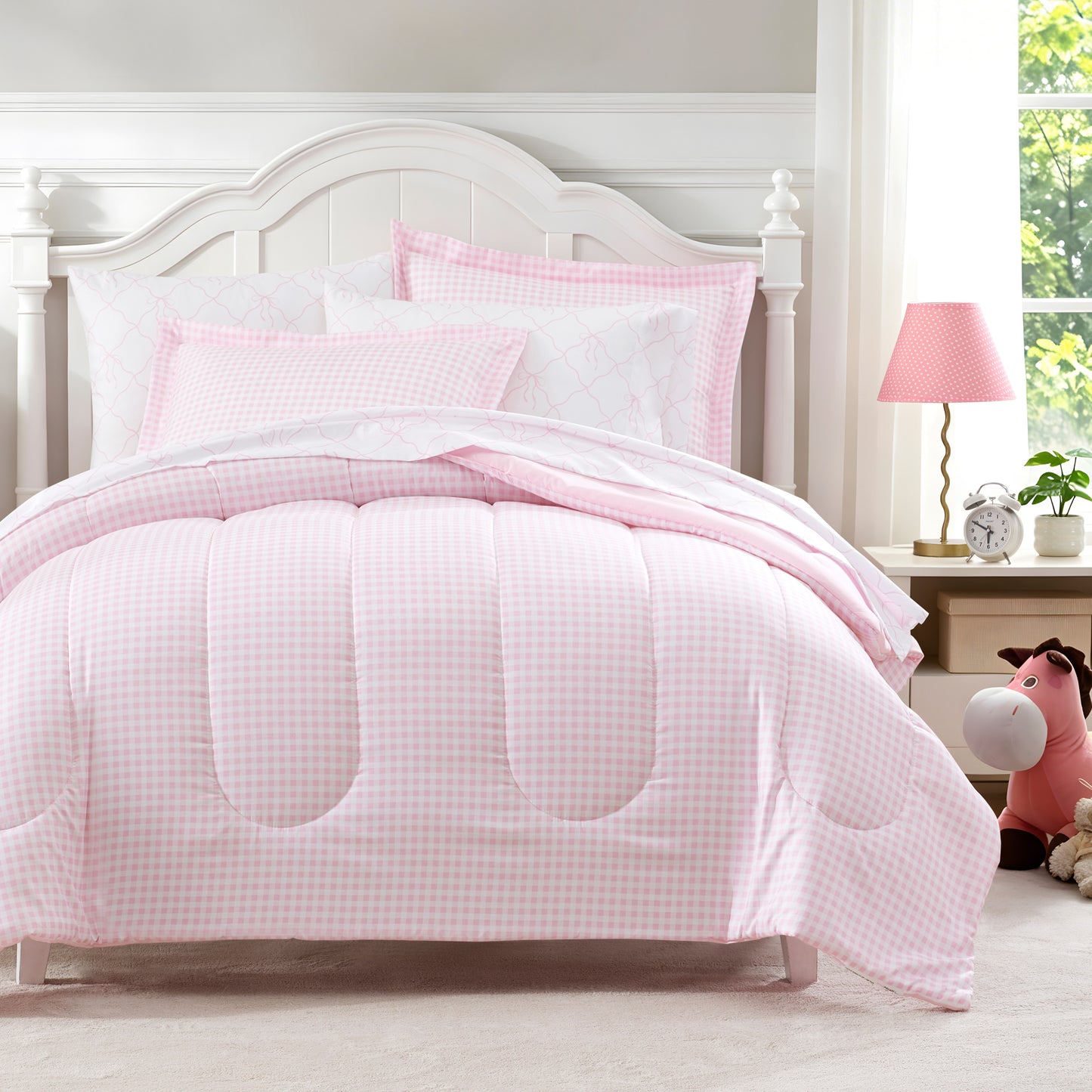 Dream Factory Checkered Bows Bed in a Bag Set
