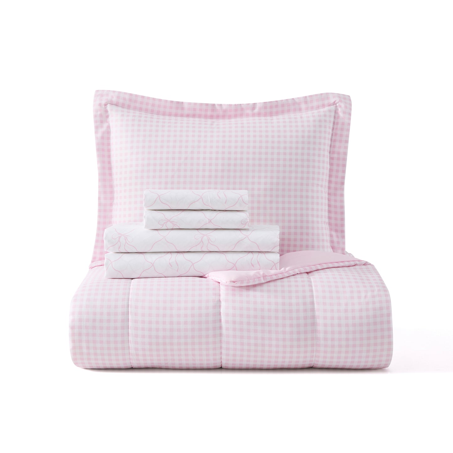 Dream Factory Checkered Bows Bed in a Bag Set