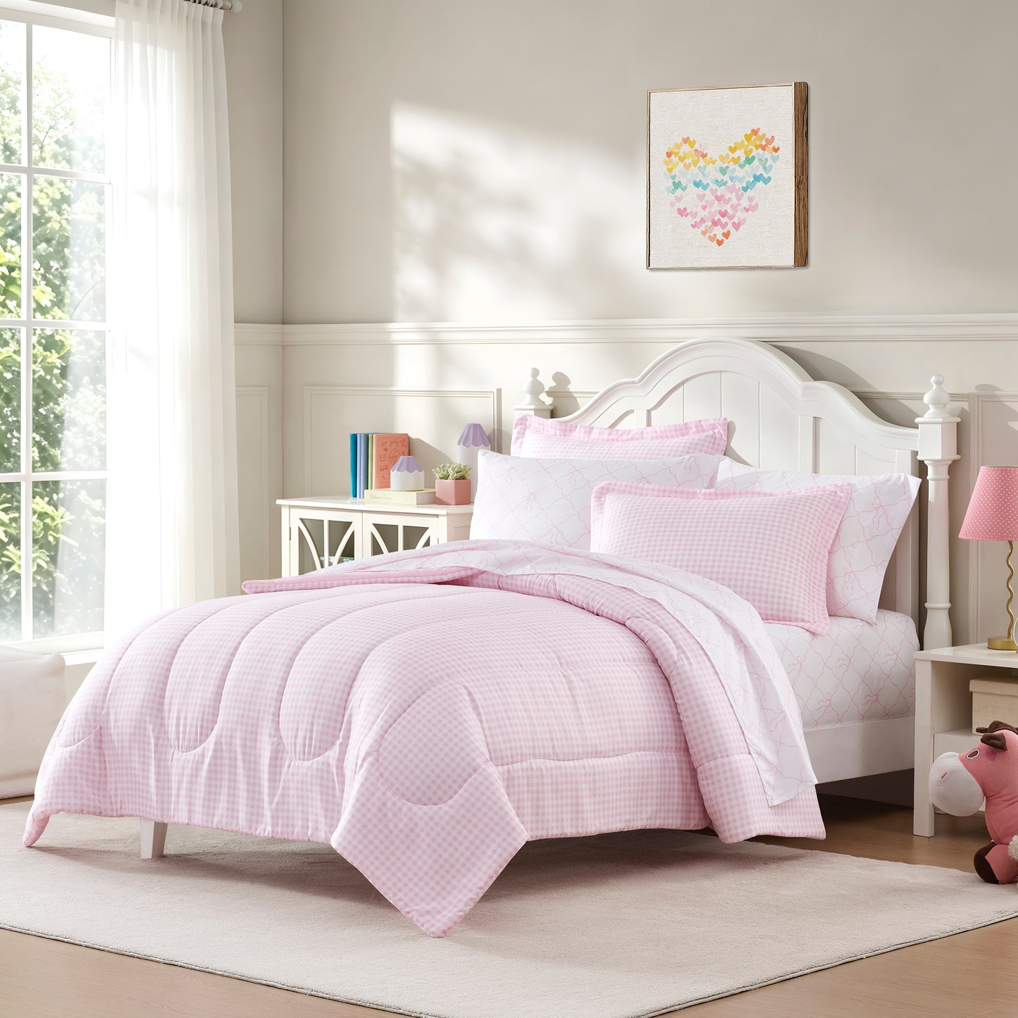Dream Factory Checkered Bows Bed in a Bag Set