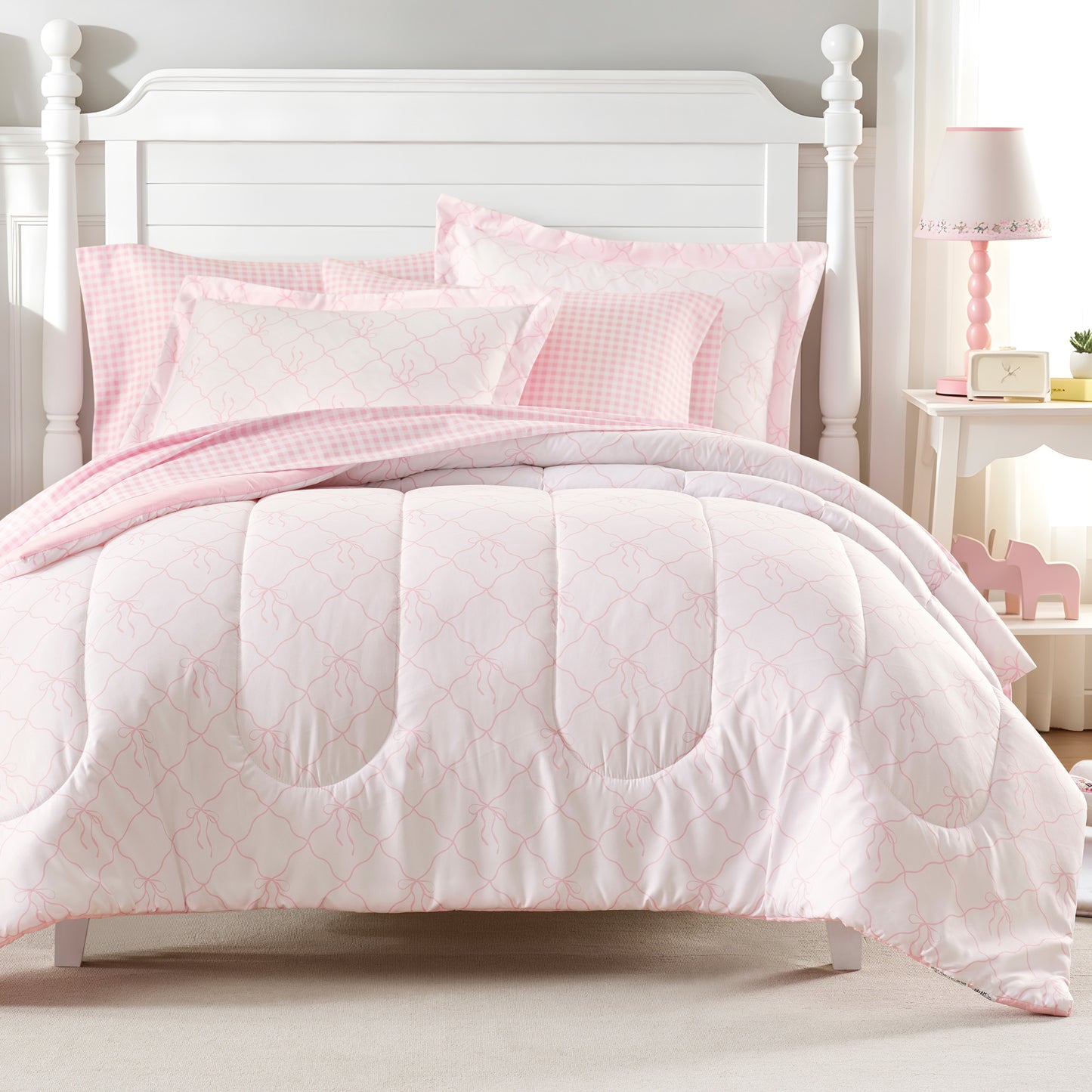 Dream Factory Bow Trellis Bed in a Bag Set