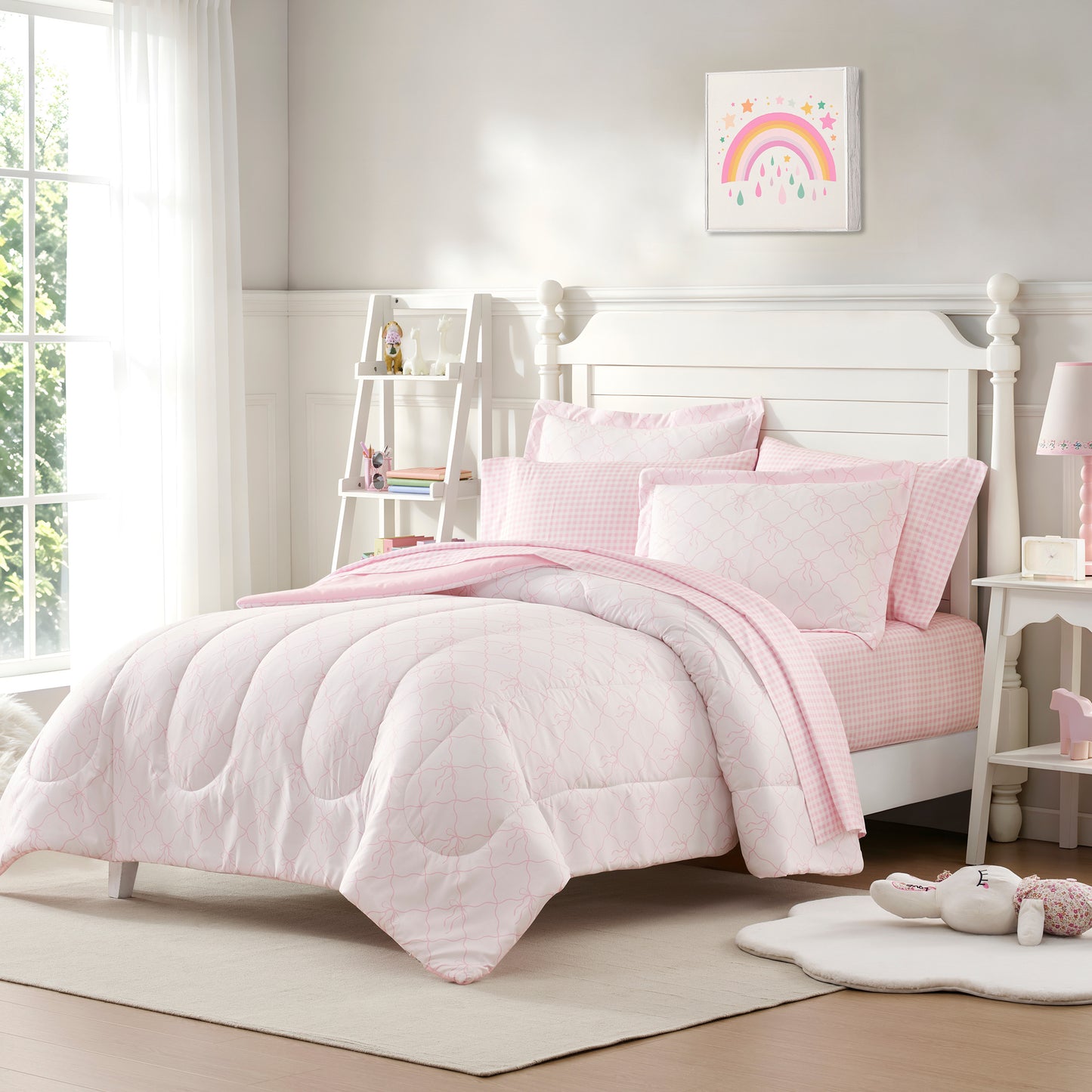 Dream Factory Bow Trellis Bed in a Bag Set
