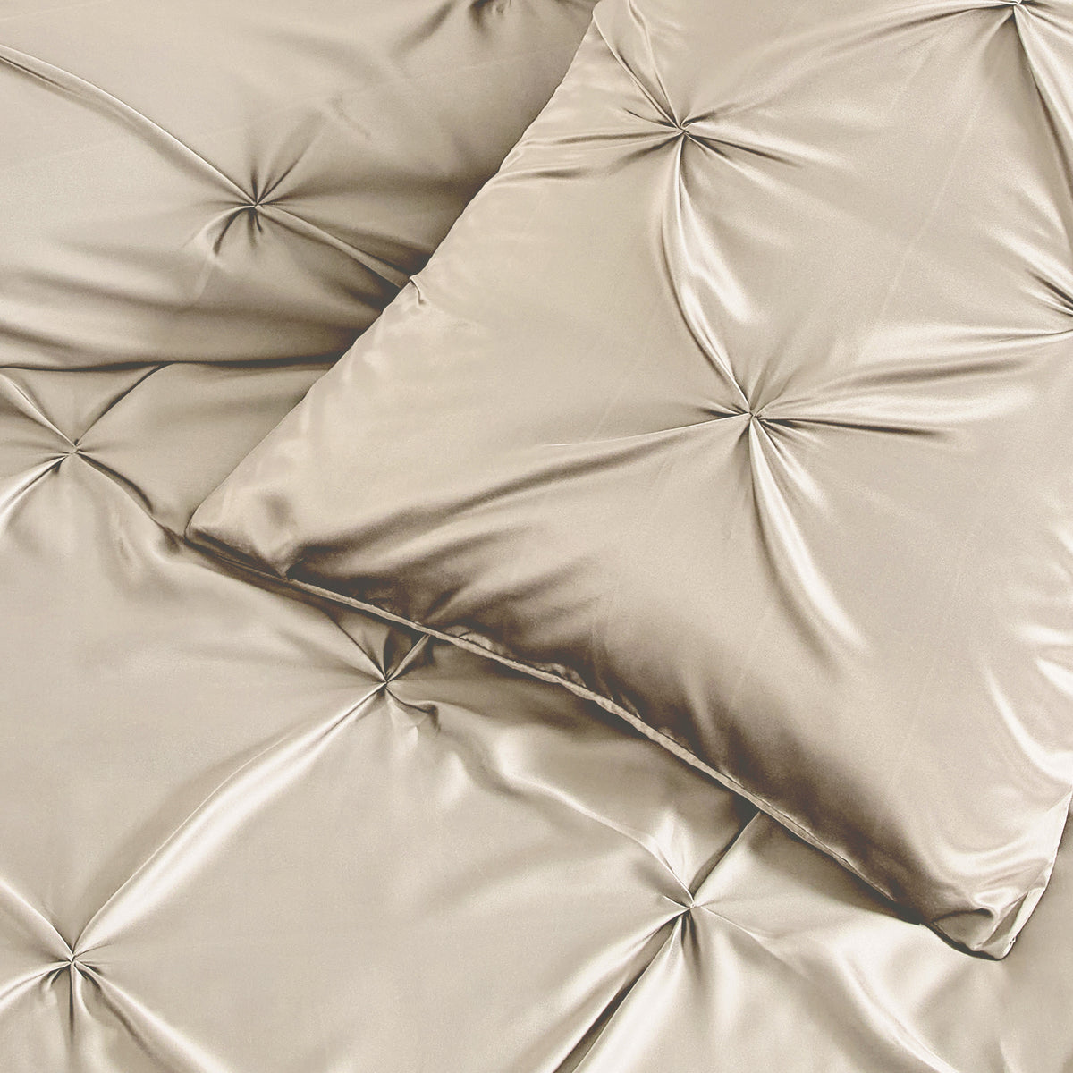 Karl Lagerfeld Paris Satin Pintuck 3-Piece Comforter Set