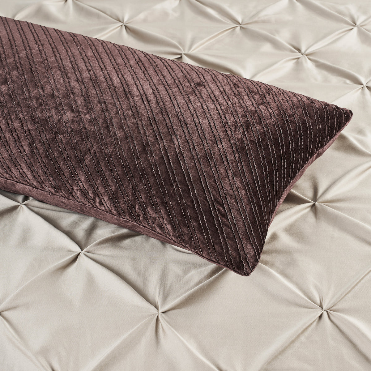 Ted Baker Diagonal Velvet Decorative Pillow