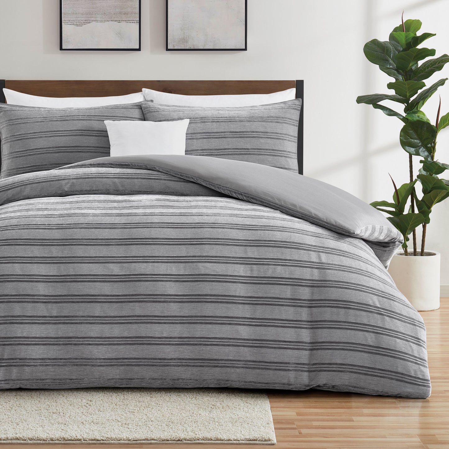 Brookstone CoolTouch Chenille Stripe Comforter Set
