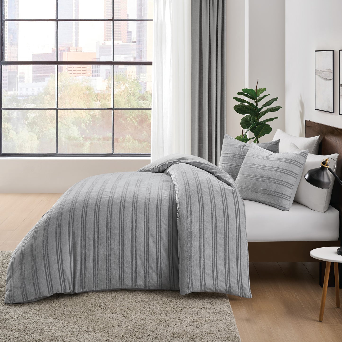 Brookstone CoolTouch Chenille Stripe Comforter Set