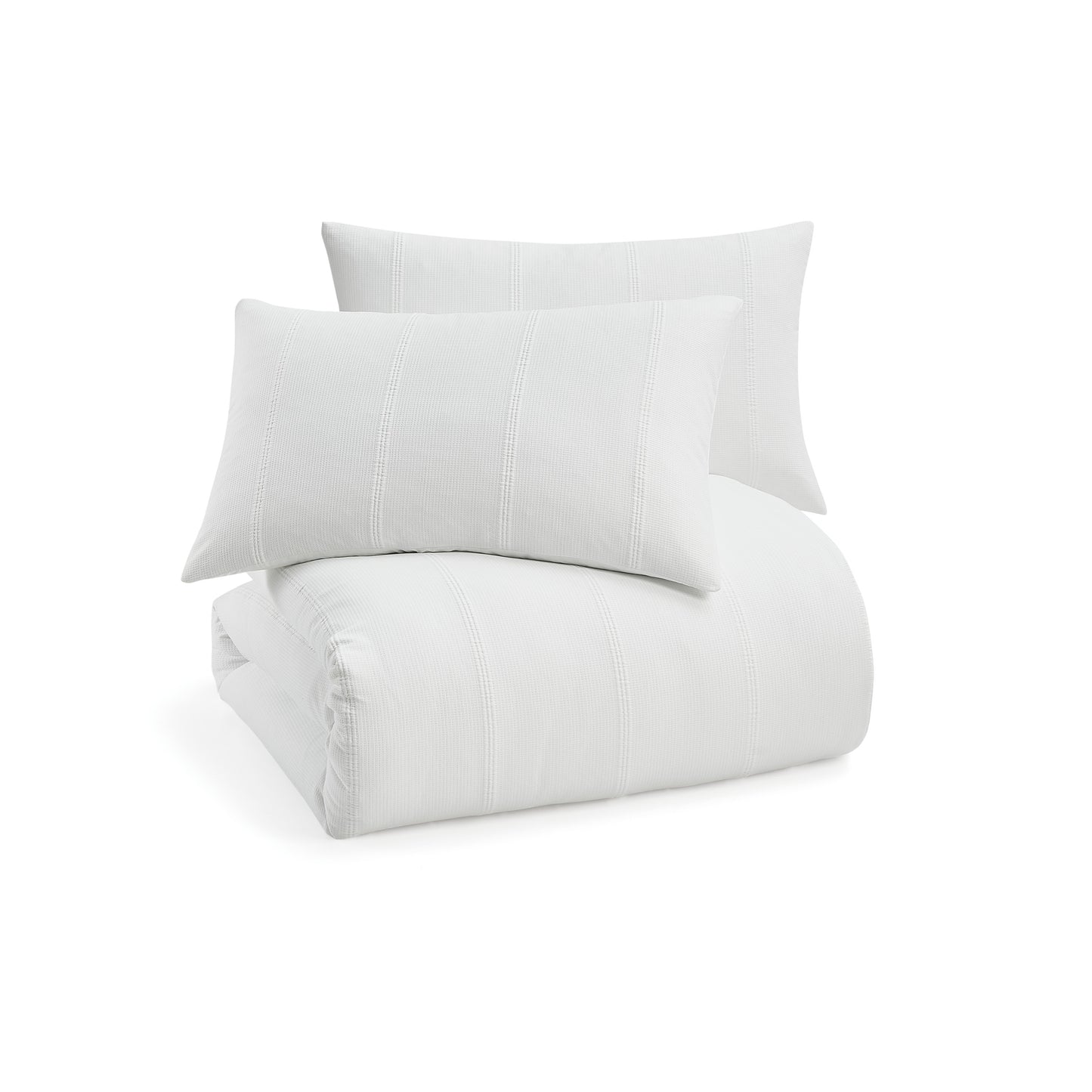 Brookstone CoolTouch Waffle Stripe Comforter Set