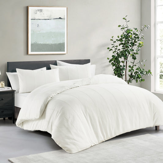 Brookstone CoolTouch Waffle Stripe Comforter Set