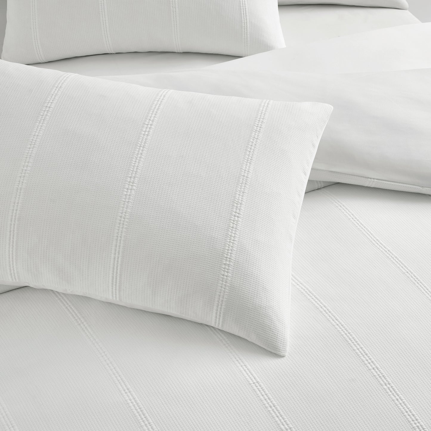 Brookstone CoolTouch Waffle Stripe Comforter Set