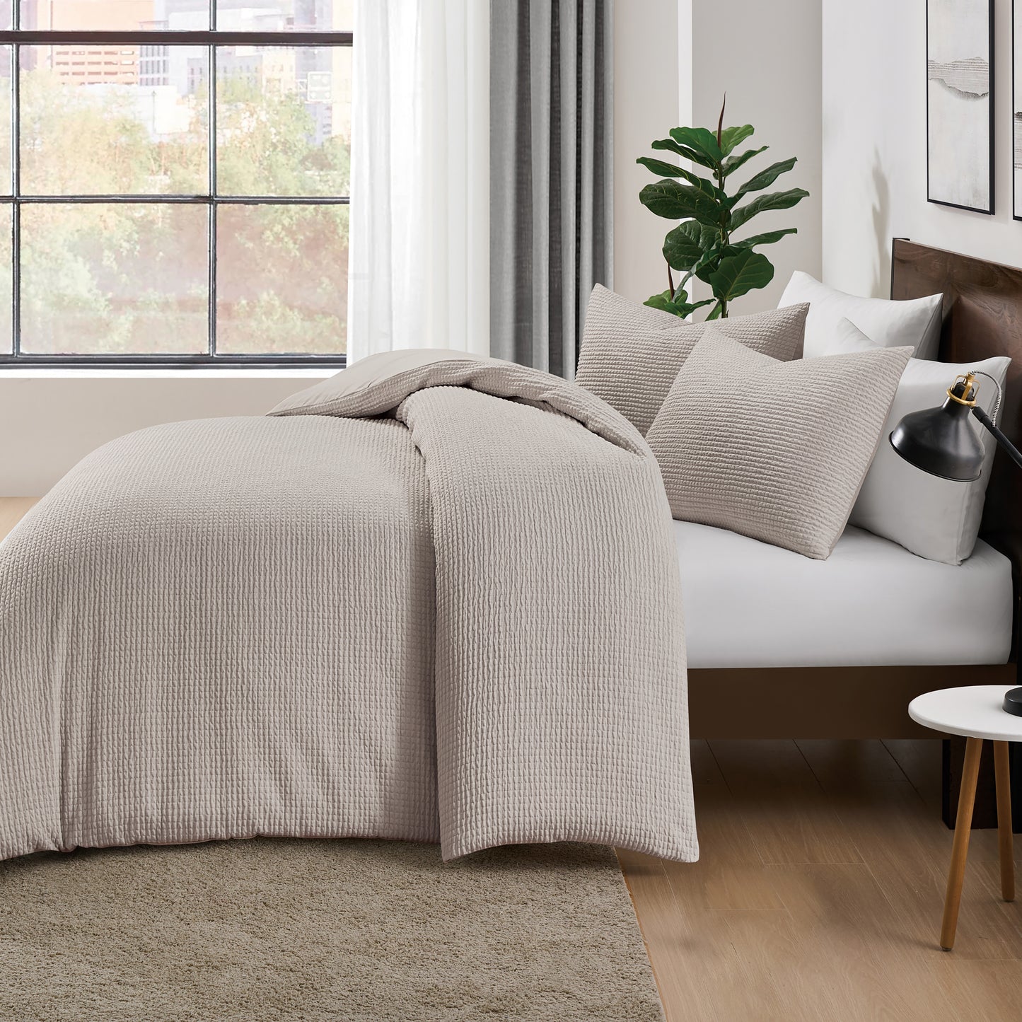 Brookstone CoolTouch Puff Grid Comforter Set