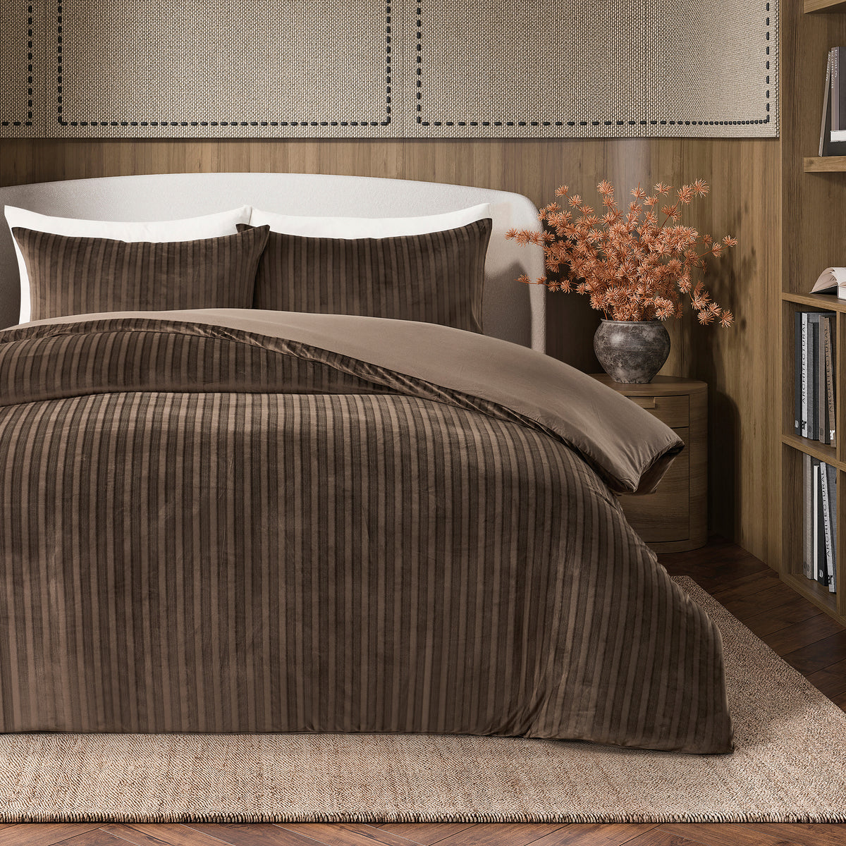 Ted Baker Daniel Velvet Stripe Comforter Set