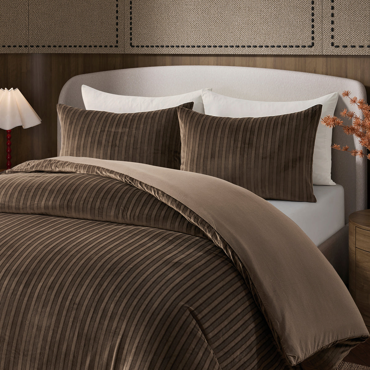Ted Baker Daniel Velvet Stripe Comforter Set