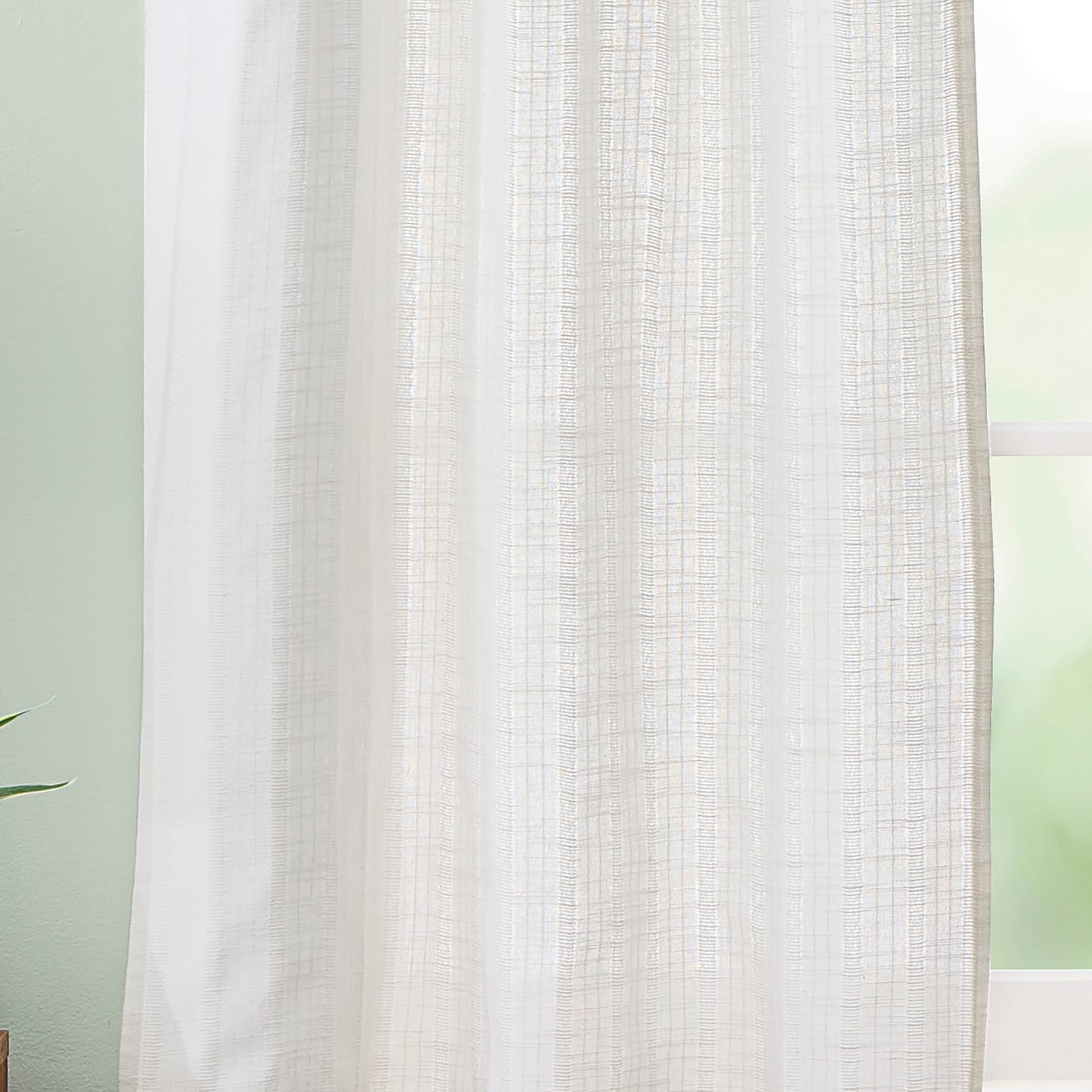 Curtainworks Tie Tab Woven Stripe Valance