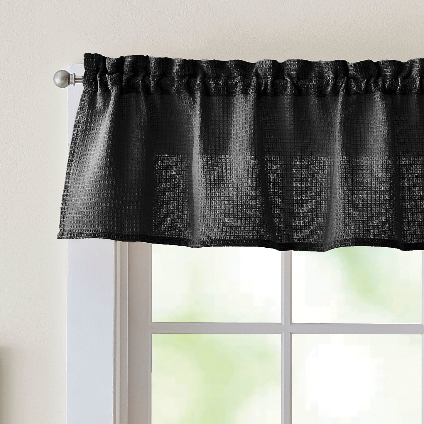 Curtainworks Eldridge Waffle 3-Piece Tier and Valance Set