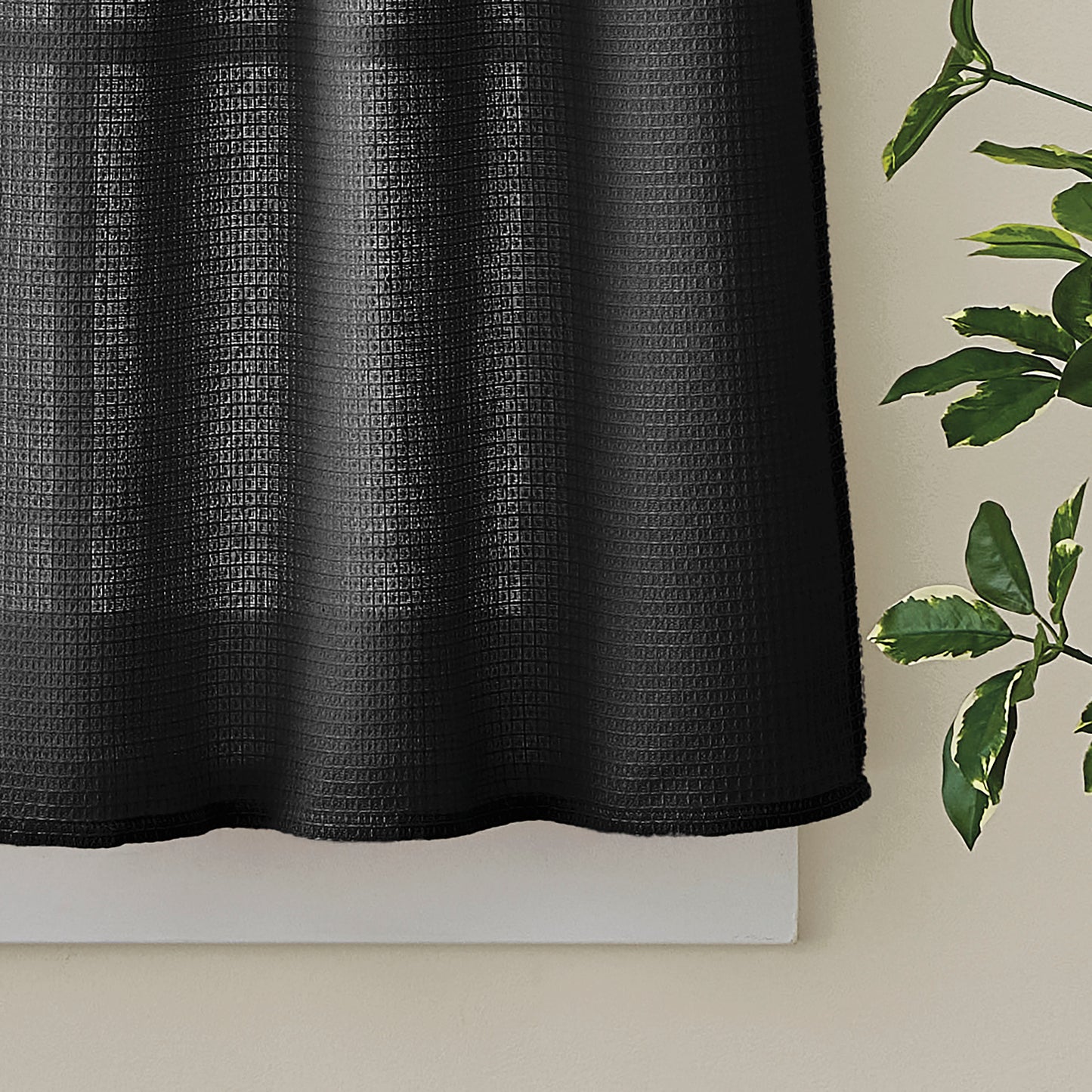 Curtainworks Eldridge Waffle 3-Piece Tier and Valance Set