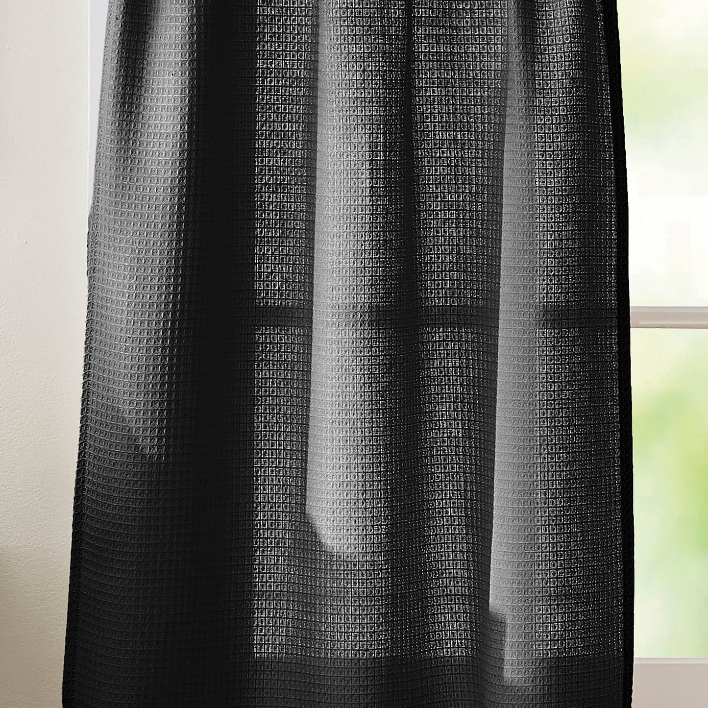 Curtainworks Eldridge Waffle 3-Piece Tier and Valance Set