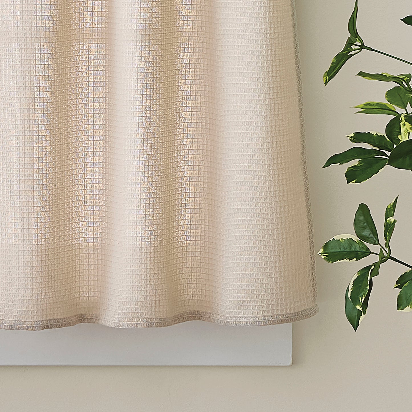Curtainworks Eldridge Waffle 3-Piece Tier and Valance Set