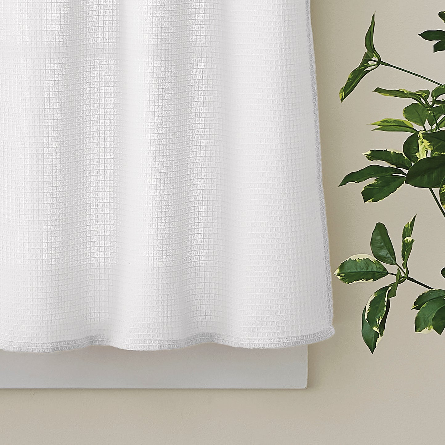 Curtainworks Eldridge Waffle 3-Piece Tier and Valance Set