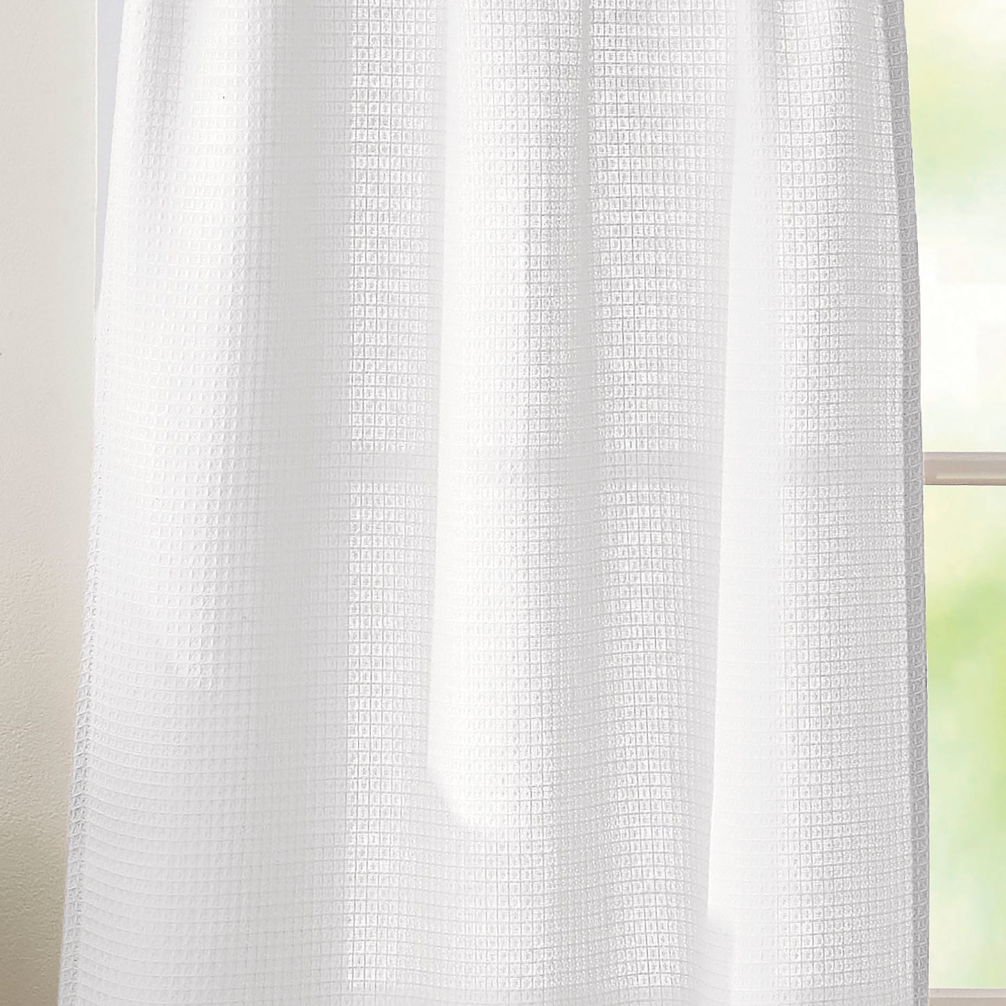 Curtainworks Eldridge Waffle 3-Piece Tier and Valance Set