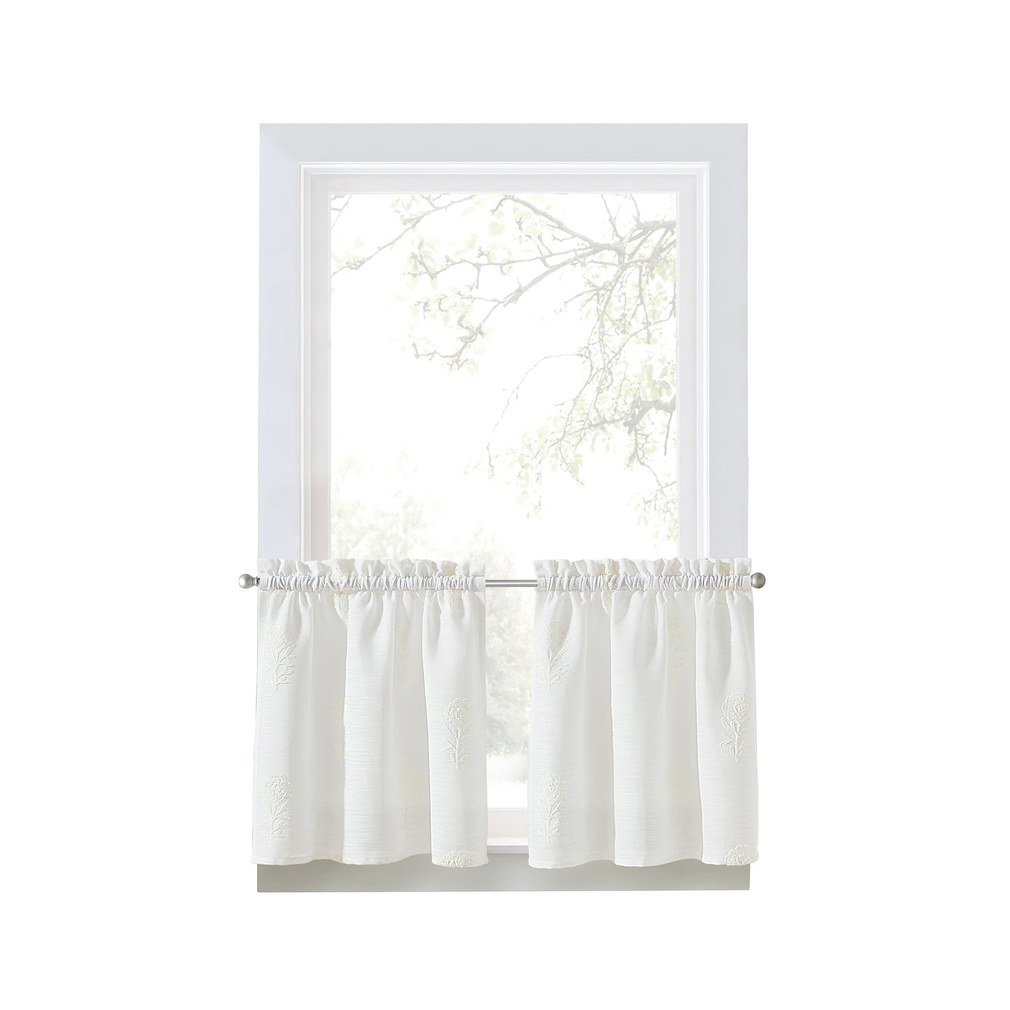 Curtainworks Grace Floral Tier Set