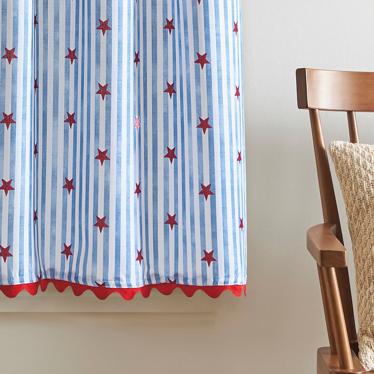 Curtainworks Stars and Stripes 3-Piece Tier and Valance Set