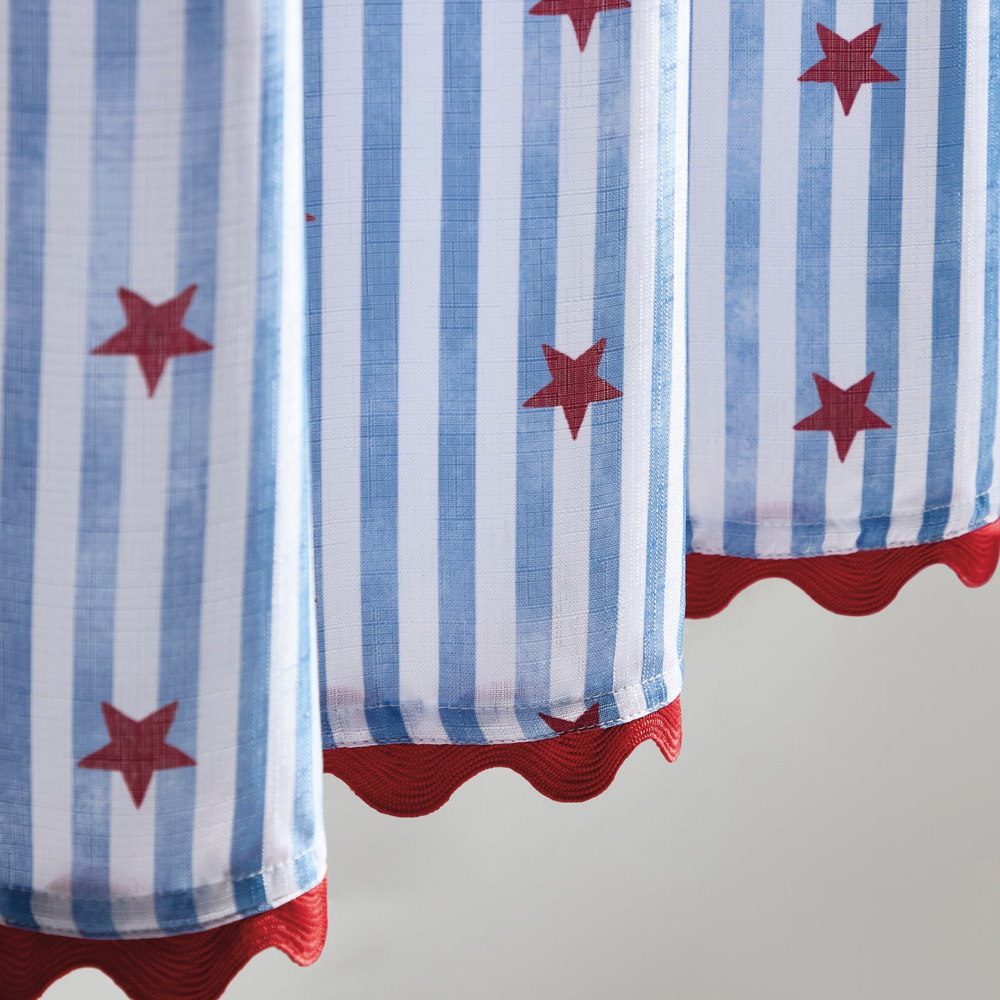 Curtainworks Stars and Stripes 3-Piece Tier and Valance Set