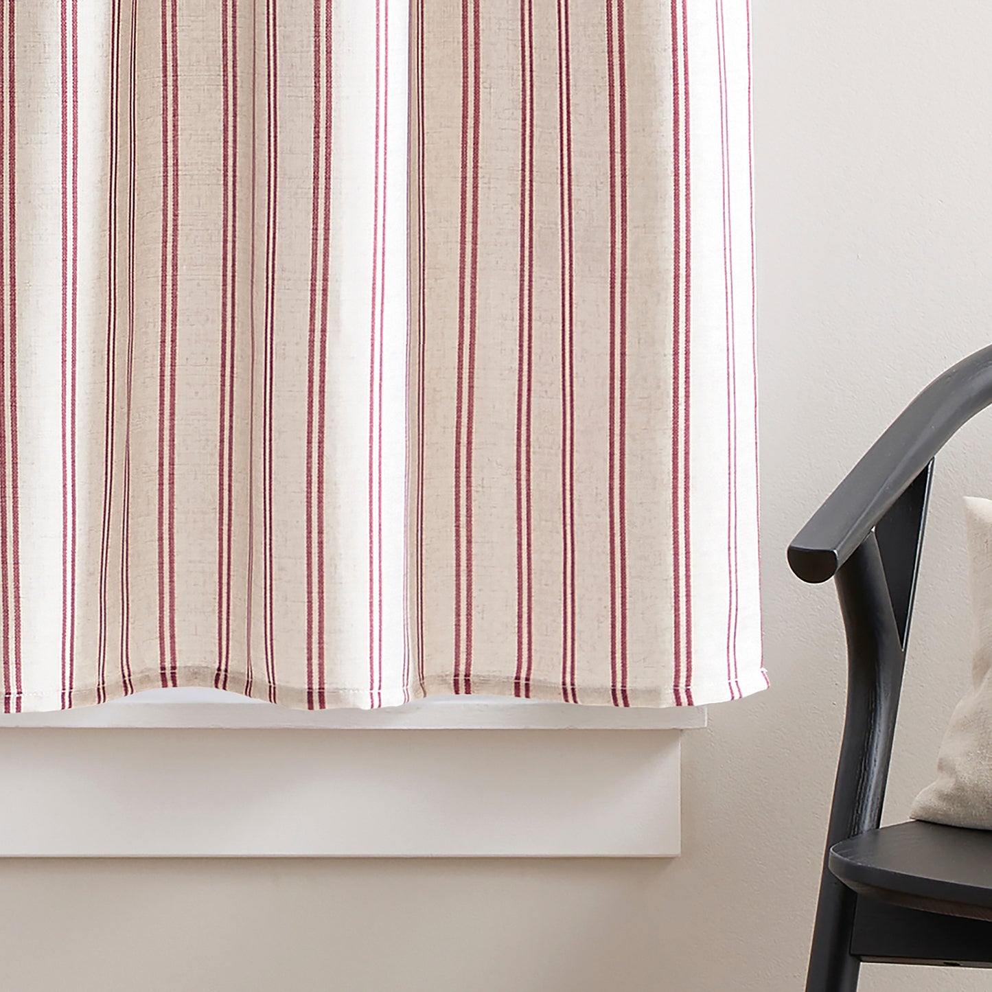 Curtainworks Banner Stripe 3-piece Tier and Valance Set