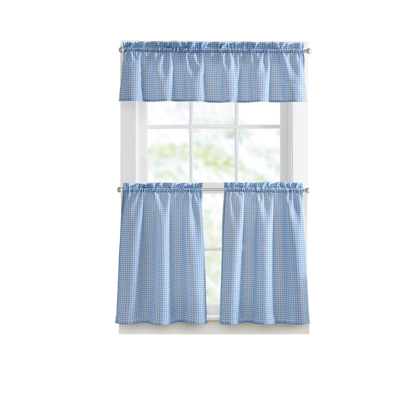 Curtainworks Gingham 3-Piece Tier and Valance Set