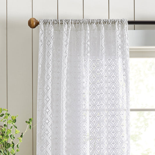 Martha Stewart Canterbury Lace Curtain Panel Pair