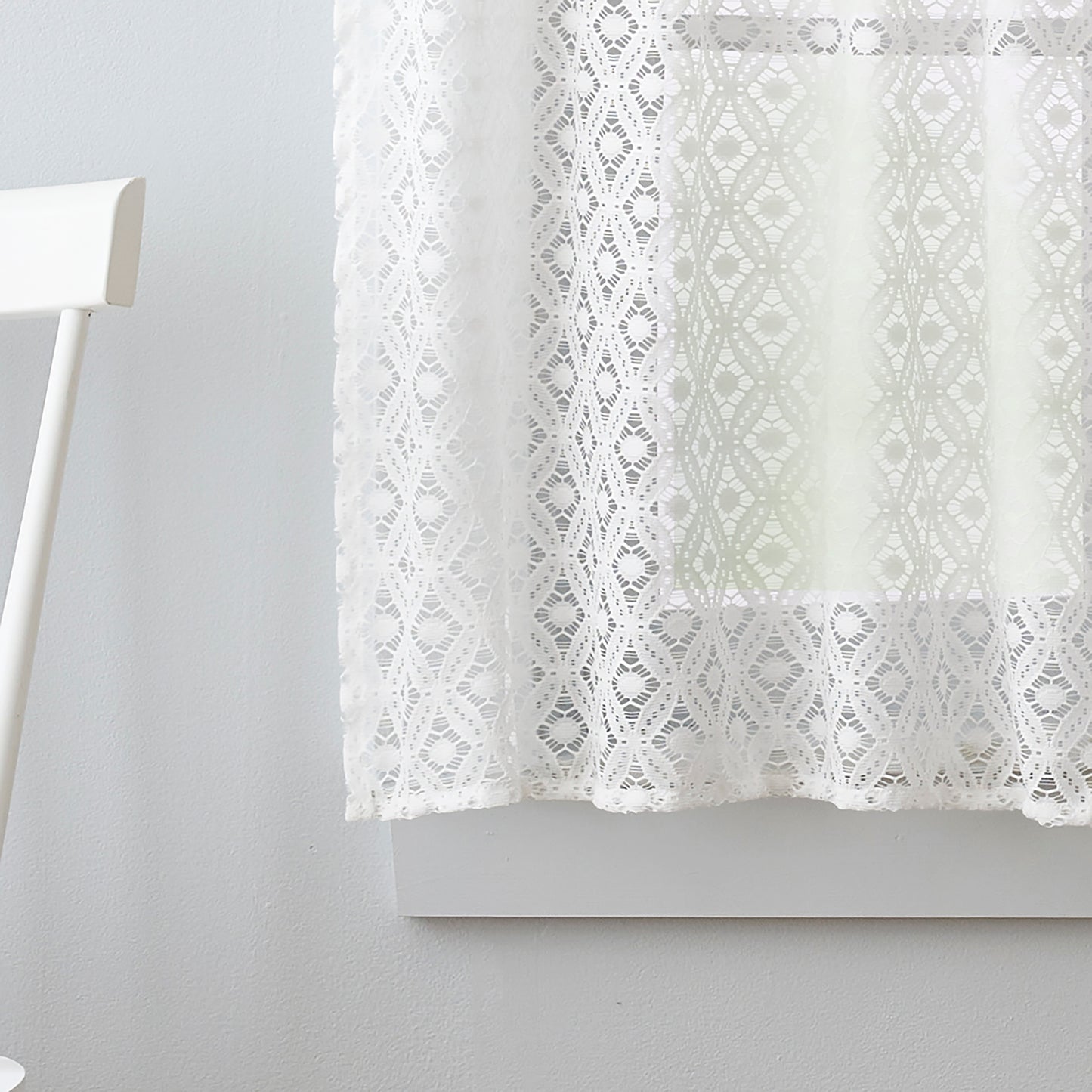 Martha Stewart Canterbury Lace Valance and Tiers 3-piece Set