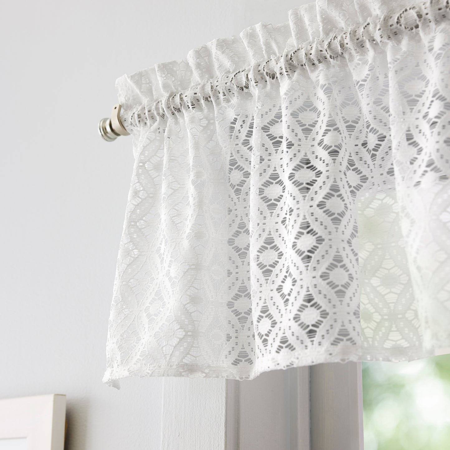 Martha Stewart Canterbury Lace Valance and Tiers 3-piece Set