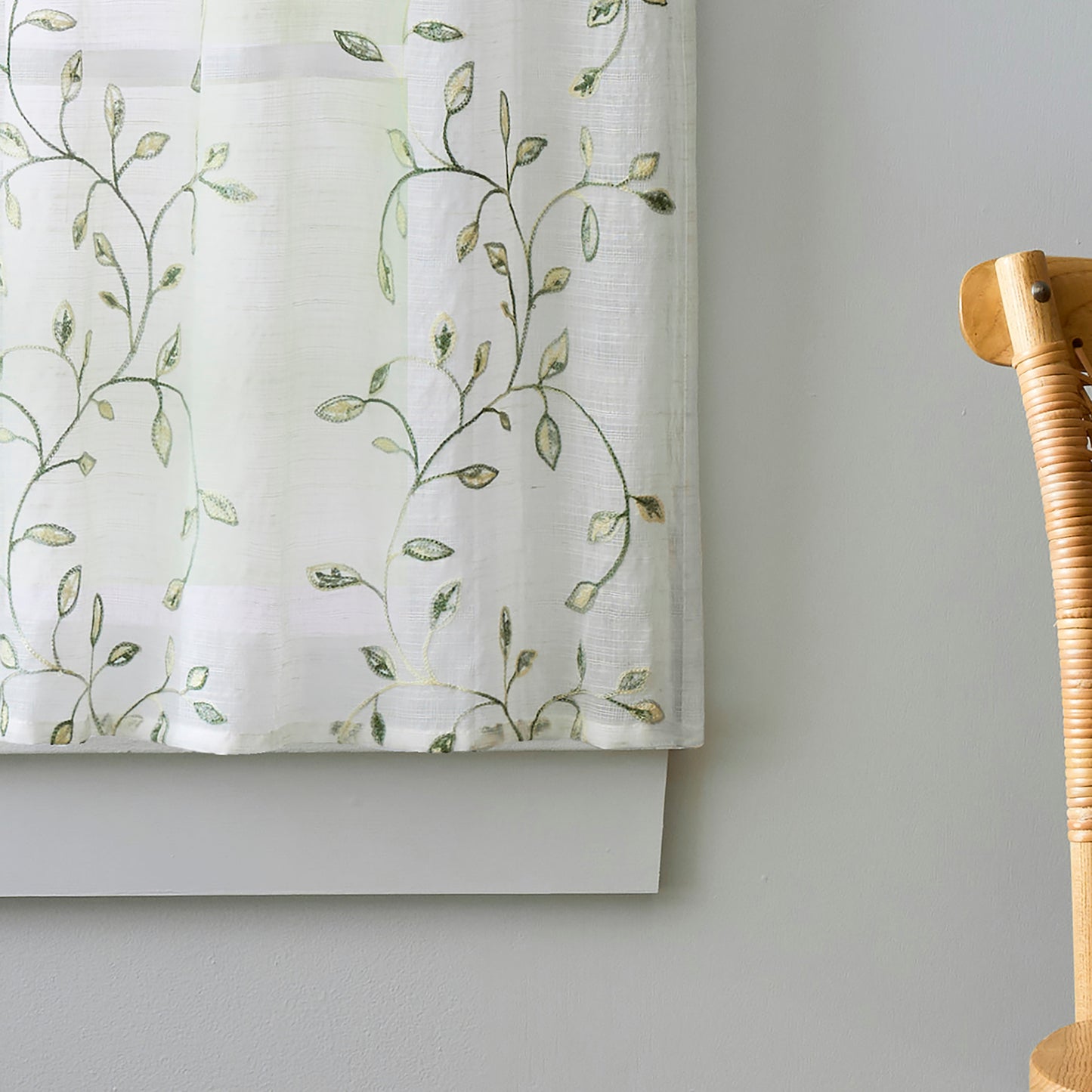 Martha Stewart Durham Embroidery Valance and Tiers 3-Piece Set
