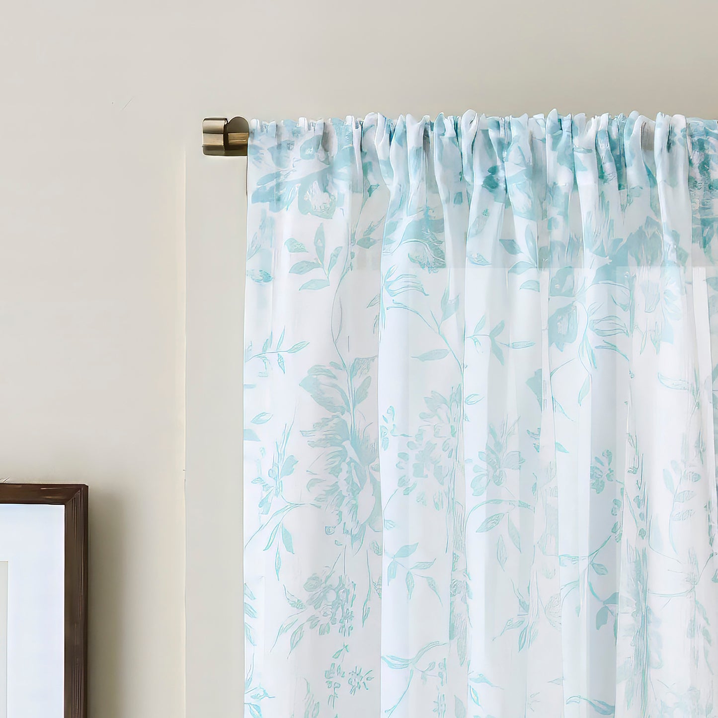 Martha Stewart Etched Floral Curtain Panel Pair