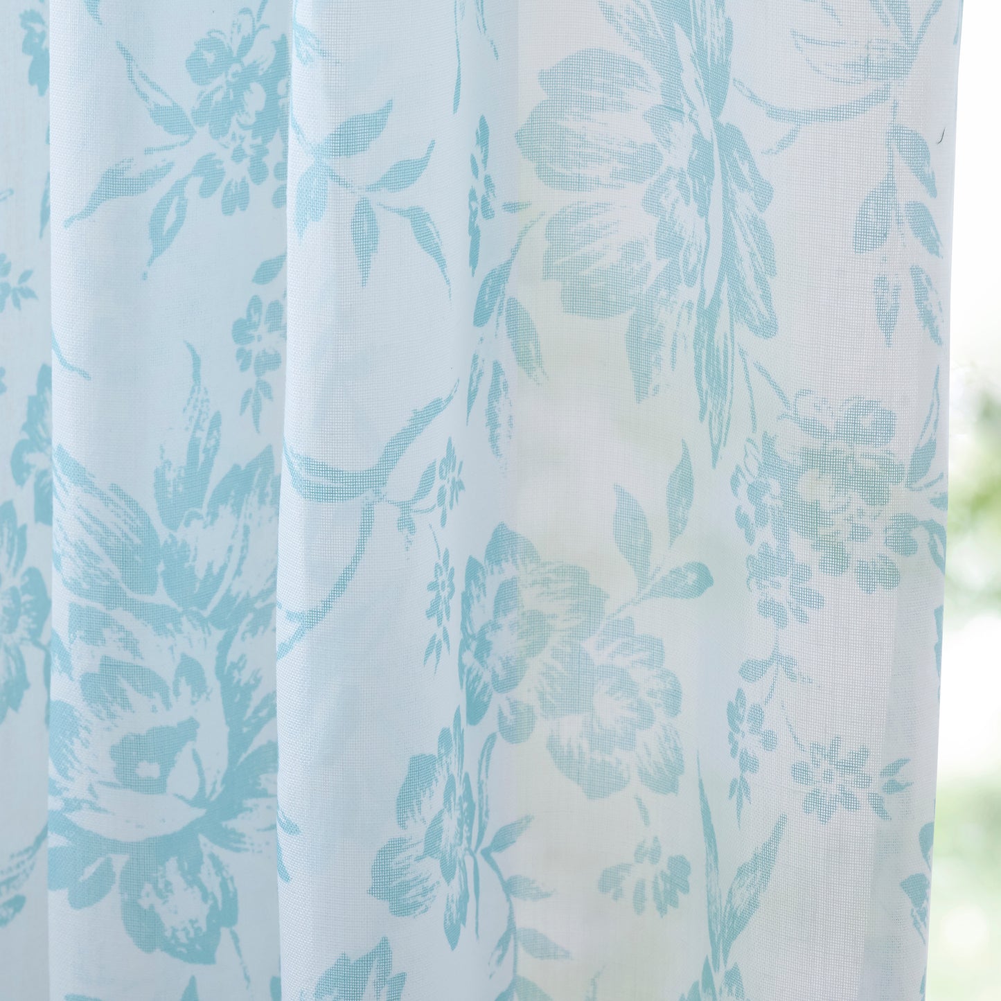 Martha Stewart Etched Floral Curtain Panel Pair