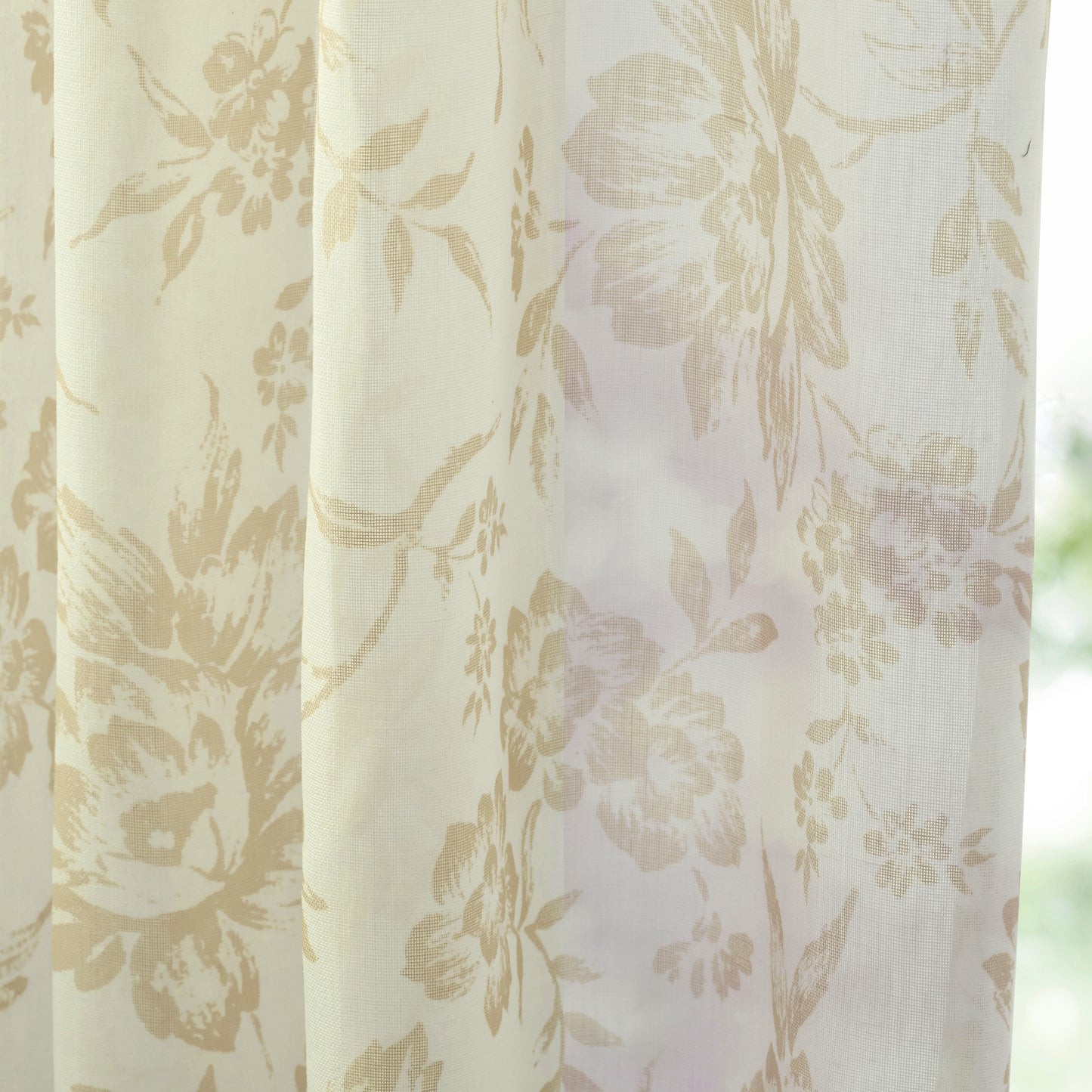 Martha Stewart Etched Floral Curtain Panel Pair