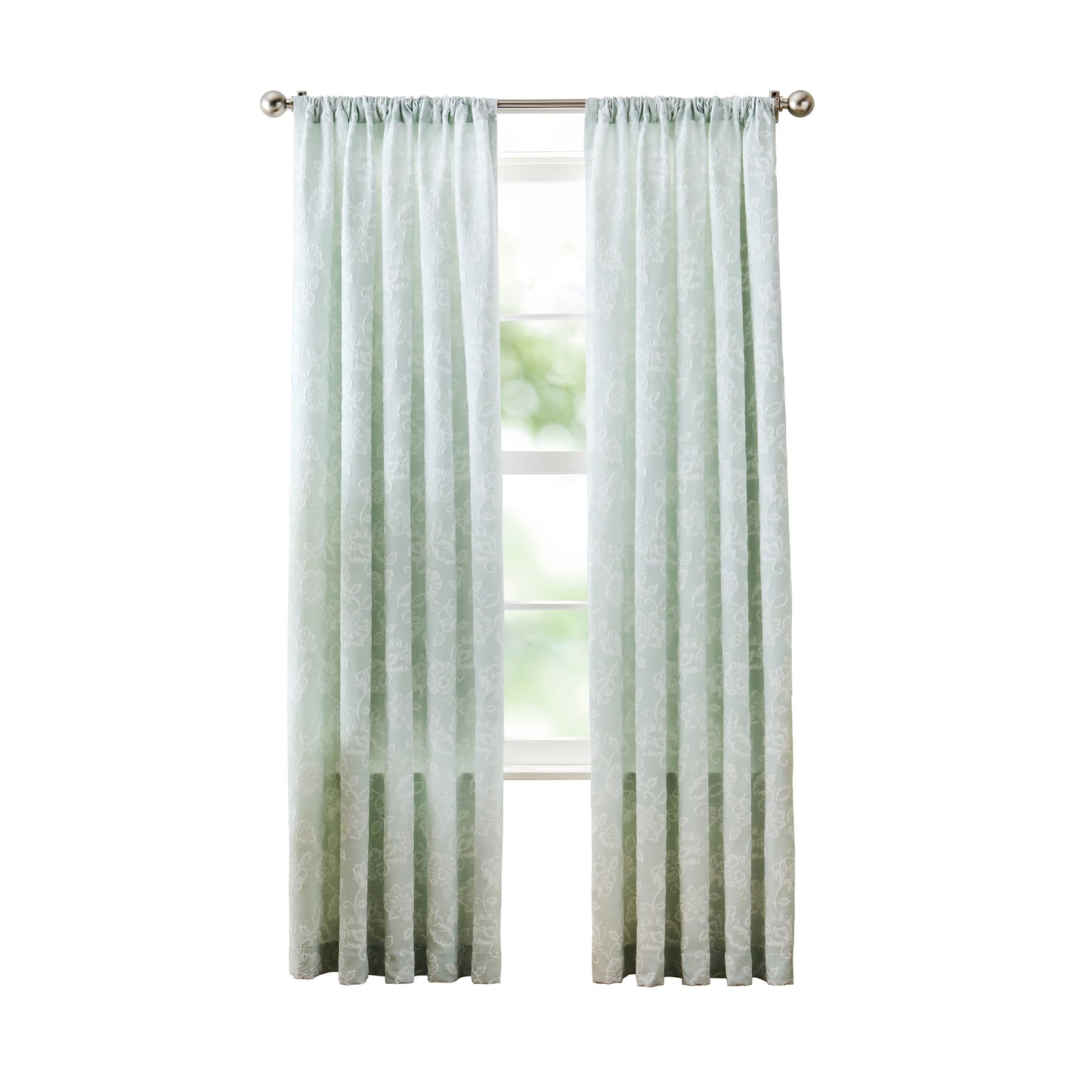 Martha Stewart Raina Matelassé Curtain Panel Pair