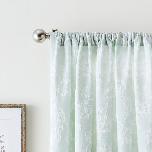 Martha Stewart Raina Matelassé Curtain Panel Pair