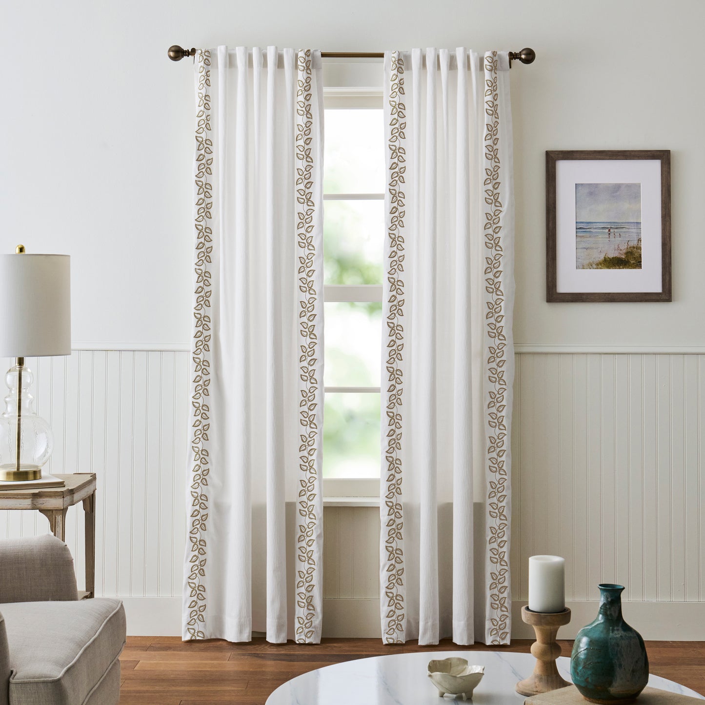 Martha Stewart Plume Curtain Panel Pair